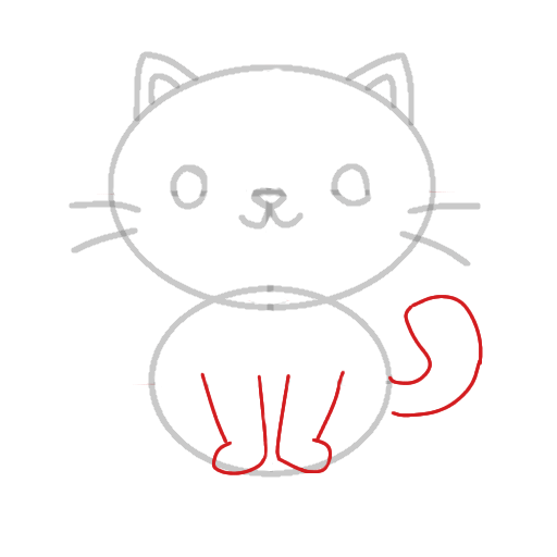 Passo 5: Detalhes Finais e Cauda do Gatinho